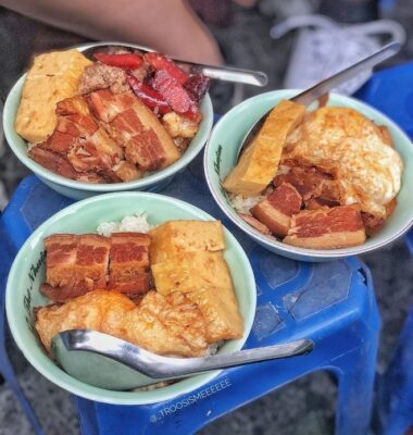 menu xôi bán buổi sáng