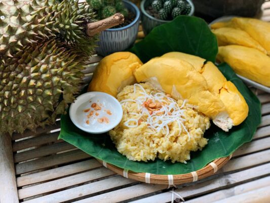 Xôi Sầu Riêng Thơm Béo: Cách Nấu Nếp Dẻo, Sầu Riêng Ngậy Đúng Vị